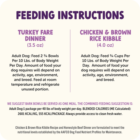 Bark Bowls - Medium Turkey Fare Dinner Multipack