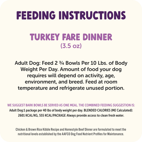 Bark Bowls Turkey Fare Dinner — 12ct Multipack